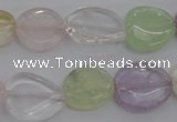 CMQ260 15.5 inches 12*14mm -14*16mm freeform multicolor quartz beads