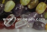 CMQ29 15.5 inches 10*14mm rice multicolor quartz beads wholesale