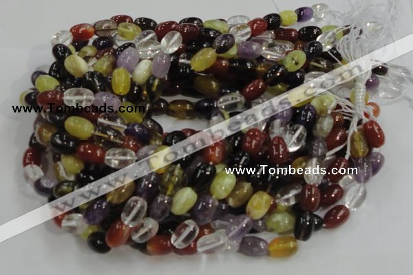 CMQ29 15.5 inches 10*14mm rice multicolor quartz beads wholesale