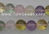 CMQ304 15.5 inches 12mm round multicolor quartz gemstone beads