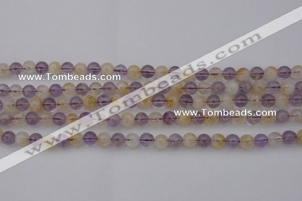 CMQ311 15.5 inches 6mm round citrine & amethyst beads wholesale