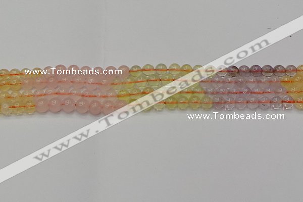 CMQ321 15.5 inches 6mm round mixed quartz beads wholesale