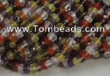 CMQ34 15.5 inches 2.5*4mm faceted rondelle multicolor quartz beads