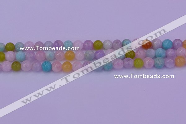 CMQ342 15.5 inches 8mm round mixed quartz gemstone beads