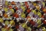 CMQ35 15.5 inches 4*6mm faceted rondelle multicolor quartz beads