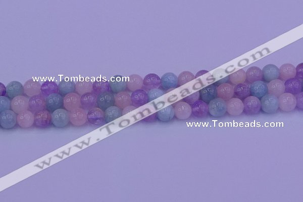 CMQ352 15.5 inches 8mm round mixed quartz beads wholesale