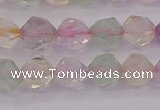 CMQ367 15.5 inches 8mm faceted nuggets mixed quartz beads