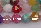 CMQ372 15.5 inches 8mm faceted nuggets mixed gemstone beads