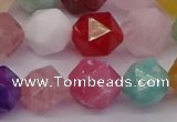 CMQ374 15.5 inches 12mm faceted nuggets mixed gemstone beads