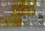 CMQ38 15.5 inches 5*8mm triangle mixed quartz beads wholesale