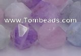 CMQ384 15.5 inches 12mm faceted nuggets mixed quartz beads