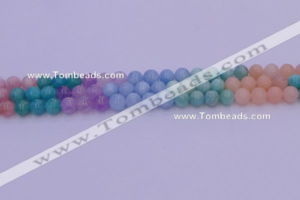 CMQ402 15.5 inches 8mm round mixed quartz beads wholesale