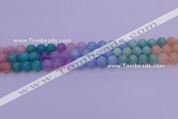 CMQ403 15.5 inches 10mm round mixed quartz beads wholesale