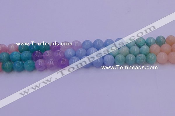 CMQ404 15.5 inches 12mm round mixed quartz beads wholesale