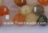 CMQ427 15.5 inches 8mm faceted round natural mixed quartz beads