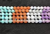 CMQ463 15.5 inches 10mm faceted nuggets mixed quartz beads