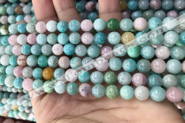 CMQ466 15.5 inches 6mm round mixed gemstone beads wholesale