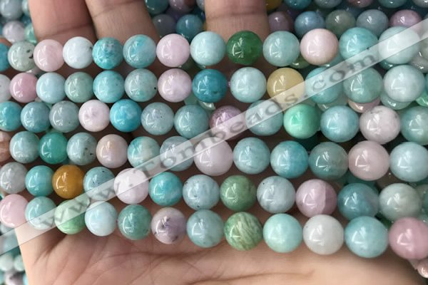 CMQ467 15.5 inches 8mm round mixed gemstone beads wholesale