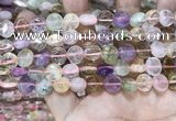 CMQ500 15.5 inches 10mm flat round colorfull quartz beads wholesale