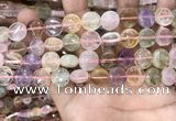 CMQ501 15.5 inches 12mm flat round colorfull quartz beads wholesale