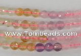 CMQ51 15.5 inches 6mm faceted round multicolor quartz beads