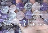 CMQ527 15.5 inches 20mm faceted coin colorfull quartz beads