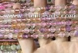 CMQ530 15.5 inches 6mm faceted round colorfull quartz beads