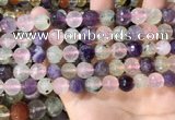 CMQ538 15.5 inches 10mm faceted round colorfull quartz beads