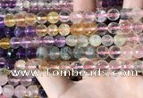 CMQ544 15.5 inches 8mm faceted round colorfull quartz beads