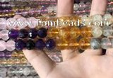CMQ545 15.5 inches 10mm faceted round colorfull quartz beads