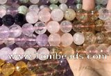 CMQ548 15.5 inches 14mm faceted round colorfull quartz beads