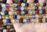 CMQ552 15.5 inches 8mm faceted round colorfull quartz beads