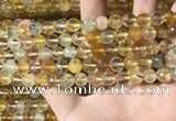 CMQ561 15.5 inches 8mm faceted round citrine & prehnite beads