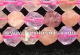 CMQ565 15.5 inches 6mm faceted nuggets mixed quartz beads