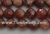 CMS1012 15.5 inches 8mm faceted round AA grade moonstone beads