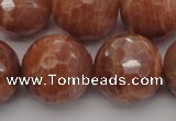 CMS1018 15.5 inches 18mm faceted round AA grade moonstone beads