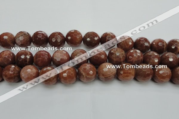 CMS1019 15.5 inches 20mm faceted round AA grade moonstone beads