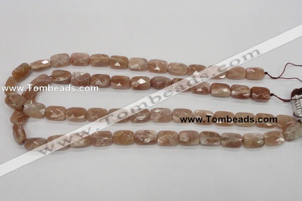 CMS103 15.5 inches 10*14mm faceted rectangle moonstone gemstone beads