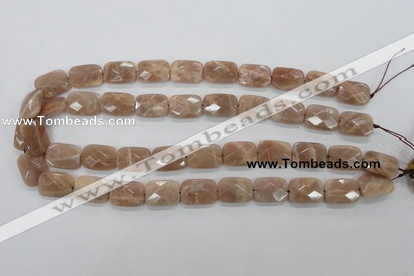 CMS104 15.5 inches 13*18mm faceted rectangle moonstone gemstone beads