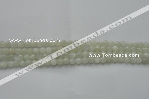 CMS1041 15.5 inches 6mm faceted round A grade white moonstone beads