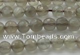 CMS1060 15.5 inches 6mm faceted round grey moonstone beads wholesale