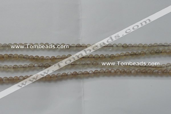 CMS1063 15.5 inches 4mm round grey moonstone beads wholesale