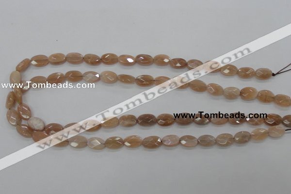 CMS107 15.5 inches 8*12mm faceted oval moonstone gemstone beads