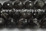 CMS1077 15.5 inches 10mm faceted round grey moonstone beads wholesale