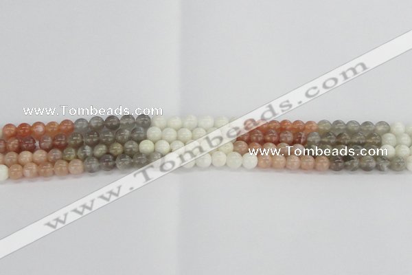 CMS1081 15.5 inches 6mm round mixed moonstone beads wholesale