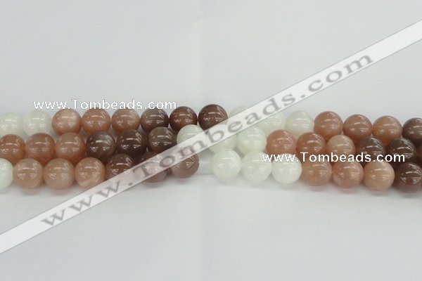 CMS1084 15.5 inches 12mm round mixed moonstone beads wholesale