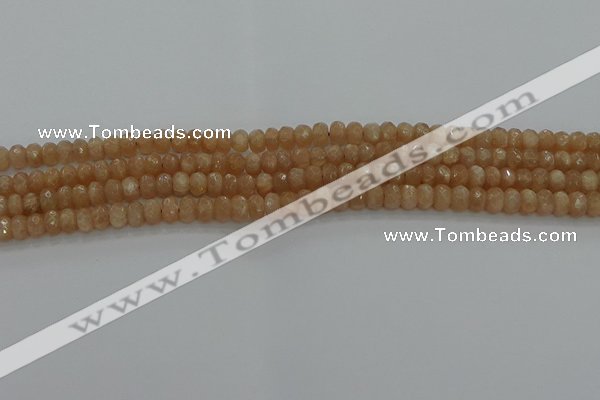 CMS1090 15.5 inches 4*6mm faceted rondelle moonstone beads