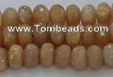 CMS1092 15.5 inches 6*10mm faceted rondelle moonstone beads