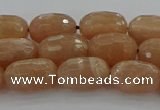 CMS1098 15.5 inches 8*12mm faceted rice moonstone gemstone beads