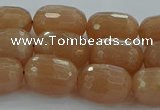 CMS1099 15.5 inches 10*14mm faceted rice moonstone gemstone beads